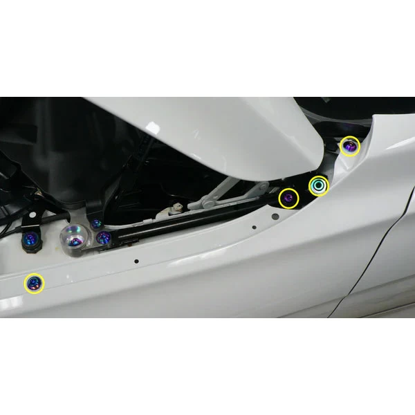 Dress Up Bolts Titanium Hardware Upper Fender Kit - BMW F80 M3 (2014-2018) (Blue) - Image 2