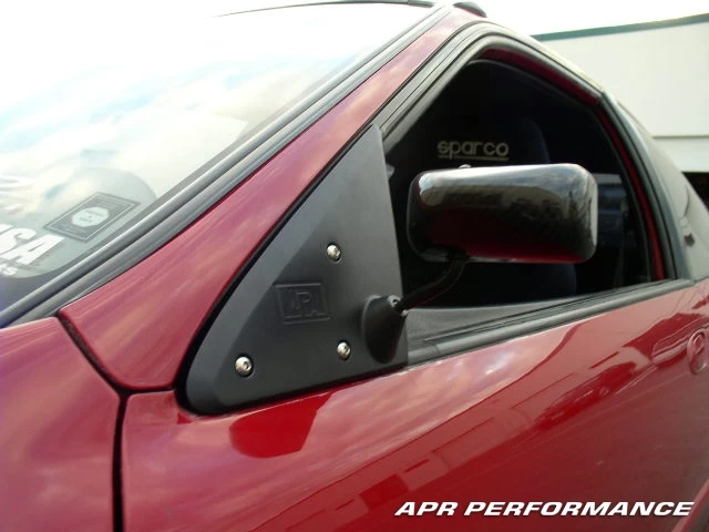 APR Performance Formula GT3 Carbon Fiber Mirror (Black Base) Honda Civic Coupe/HB 92-95 - Image 2