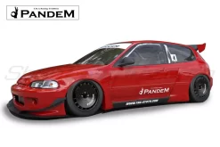 Pandem Front Splitter V1 - Honda Civic Hatchback 92-96