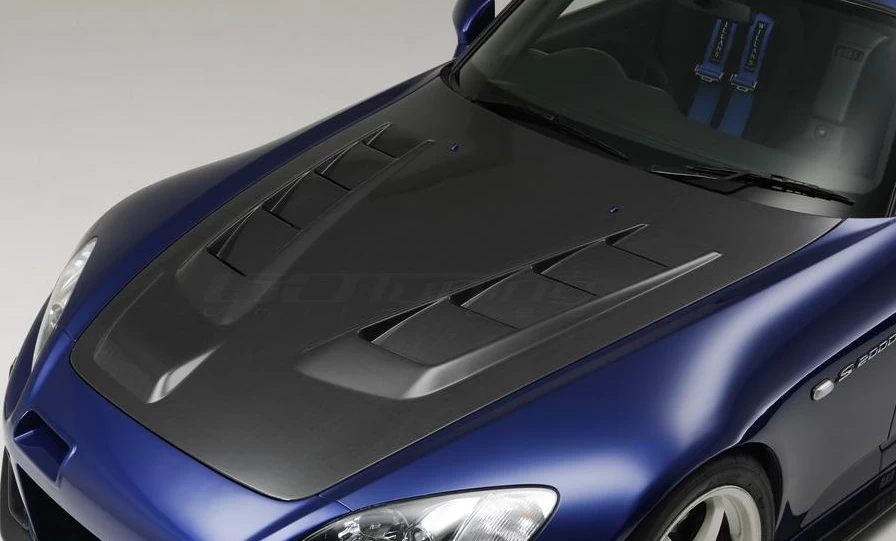 J's Racing Type V Ventilated Bonnet (CFRP) - Honda S2000 00-09