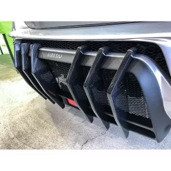 Liberal WRX Addiction Rear Bumper Blade / Vertical Fin Set (Carbon) - Subaru WRX / STI VA 15-21