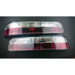 Phase 2 Motortrend 2 Piece Rear Tail Light Kit (Crystal) - Nissan S13 Coupe 89-94 JDM & USDM