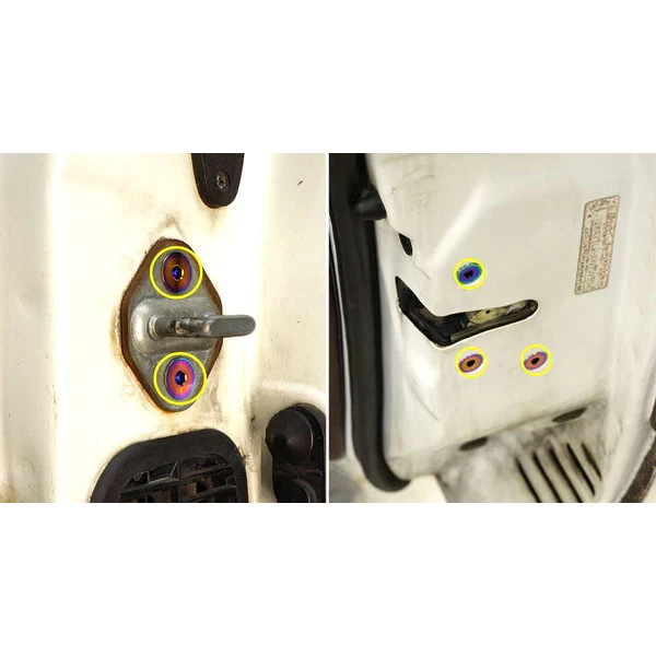 Dress Up Bolts Titanium Hardware Door Kit - Toyota Supra MKIII 86-92 (Purple) - Image 2