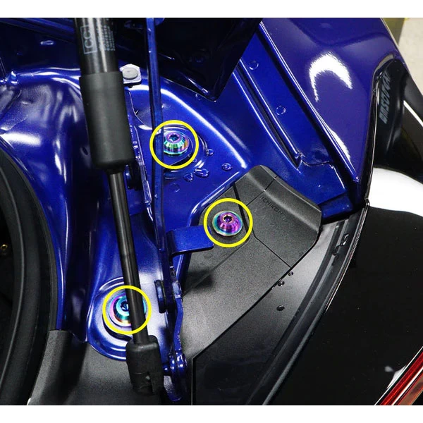 Dress Up Bolts Titanium Hardware Trunk Kit - Toyota GR86 / Subaru BRZ 2022+ - Image 3