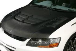 Varis Cooling Bonnet, Side Fin Duct (FRP) - Mitsubishi CT9A Evo VII