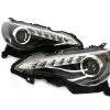 Winjet Projector Headlights (Black / Clear) - Scion FR-S 13-16